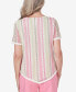 ფოტო #2 პროდუქტის Women's Miami Beach Vertical Striped Top with Necklace