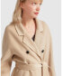 ფოტო #3 პროდუქტის Women Boss Girl Double-Breasted Lined Wool Coat