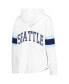 Фото #4 товара Women's White Seattle Kraken Game Plan Lace-Up Long Sleeve Hoodie T-shirt