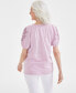 ფოტო #2 პროდუქტის Women's Embroidery Vacay Top, XS-3X, Created for Macy's