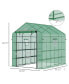 Фото #3 товара 8' x 6' x 7' Walk-in Greenhouse with Mesh Door & Windows, 18 Shelf Hot House with Trellis, & Plant Labels, UV protective for Growing Flowers, Herbs, Vegetables, Saplings, Succulents, Green