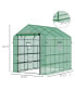 8' x 6' x 7' Walk-in Greenhouse with Mesh Door & Windows, 18 Shelf Hot House with Trellis, & Plant Labels, UV protective for Growing Flowers, Herbs, Vegetables, Saplings, Succulents, Green