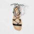 Фото #2 товара Women's Aurelie Lace-Up Sandals - Universal Thread Black 5.5