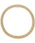 Men's Cubic Zirconia Curb Link Chain Bracelet in 24k Gold-Plated Sterling Silver