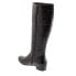 Trotters Morgan T2262-001 Womens Black Leather Zipper Knee High Boots