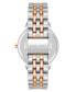 ფოტო #2 პროდუქტის Women's Quartz Two-Tone Alloy Link Bracelet Watch, 34mm