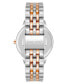 Фото #2 товара Women's Quartz Two-Tone Alloy Link Bracelet Watch, 34mm