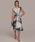 Фото #6 товара Women's Printed A-Line Wrap Dress