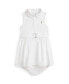 ფოტო #1 პროდუქტის Baby Girls Belted Cotton Oxford Shirtdress