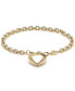 Фото #2 товара 18K Gold-Plated Knot Heart Bracelet