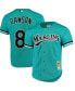 Фото #2 товара Men's Andre Dawson Teal Florida Marlins Fashion Cooperstown Collection Mesh Batting Practice Jersey