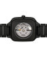 Unisex Swiss Automatic True Square Black High Tech Ceramic Bracelet Watch 38mm