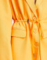 Фото #8 товара Kyo The Brand blazer dress with draw cord waist detail in orange