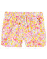 Kid Floral Print Drapey Linen Shorts 4