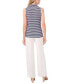 Фото #4 товара Women's Striped Sleeveless Collared Top