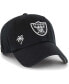 Фото #2 товара Women's Black Las Vegas Raiders Confetti Icon Clean Up Adjustable Hat