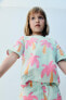 Palm tree print t-shirt and bermuda shorts co-ord