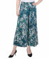 Petite Short Mid Rise Pull On Wide-Leg Palazzo Pant