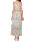 Women's Florescence Floral Print Halter Maxi Dress