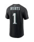 Фото #4 товара Men's Jalen Hurts Black Philadelphia Eagles Player Name Number T-shirt