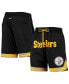 ფოტო #2 პროდუქტის Men's Black Pittsburgh Steelers Just Don Gold Rush Shorts