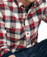 Фото #3 товара Men's Double Pocket Plaid Flannel Shirts