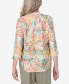 ფოტო #3 პროდუქტის Women's Tuscan Sunset V-Neck Abstract Animal Print Top