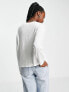 Фото #2 товара Monki Maja long sleeve t-shirt in white