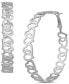 ფოტო #1 პროდუქტის Large Heart Cutout Hoop Earrings, 2.28"