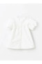 Standart Kalıp Poplin Kumaştan Fiyonk Detaylı Kız Bebek Elbise