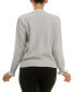 Фото #2 товара Women's Long Sleeve Novelty Stitch Front Sweater Cardigan with Imitation-Pearls