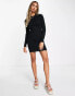 Фото #6 товара Pieces ribbed mini jumper dress in black