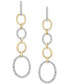 ფოტო #3 პროდუქტის Diamond Oval Link Drop Earrings (1 ct. t.w.) in 14k Gold-Plated Sterling Silver, Created for Macy's