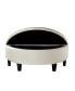 Фото #2 товара Jolie Upholstered Tufted Half Moon Storage Ottoman with Nailhead Trim