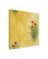 Фото #2 товара Pablo Esteban Red Flowers on Yellow Canvas Art - 15.5" x 21"