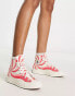 Converse Chuck 70 Hi trainers with swirl in pink and white