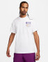 Фото #2 товара Nike Swoosh graphic backprint t-shirt in white