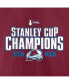 ფოტო #5 პროდუქტის Women's Burgundy Colorado Avalanche 2022 Stanley Cup Champions Jersey Roster V-Neck T-shirt