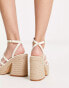 Rule London Exclusive Hayes strappy platform espadrilles in off white