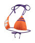 Фото #3 товара Women's Orange Clemson Tigers Wordmark Bikini Top