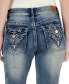 Фото #6 товара Juniors' Mid-Rise Embellished-Pocket Jeans