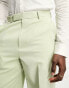 ASOS DESIGN wide leg suit trousers in pale green