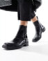 Фото #1 товара Pull&Bear – Flache Ankle-Boots in Schwarz mit eckiger Zehenpartie und Schnallendetail