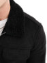 River Island shearling jacket in black