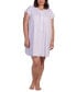 Plus Size Short-Sleeve Embroidered Nightgown