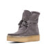 Фото #8 товара Clarks Wallabee Cup Hi 26168656 Womens Gray Suede Lace Up Casual Dress Boots