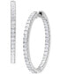 Diamond Princess In & Out Medium Hoop Earrings (2 ct. t.w.) in 14k White Gold, 1.125"