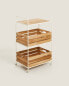 Wood and metal storage cart