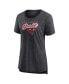 ფოტო #3 პროდუქტის Women's Heathered Charcoal Chicago Bulls True Classics Tri-Blend T-shirt