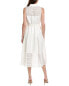 Anne Klein Pleated Linen-Blend Midi Dress Women's